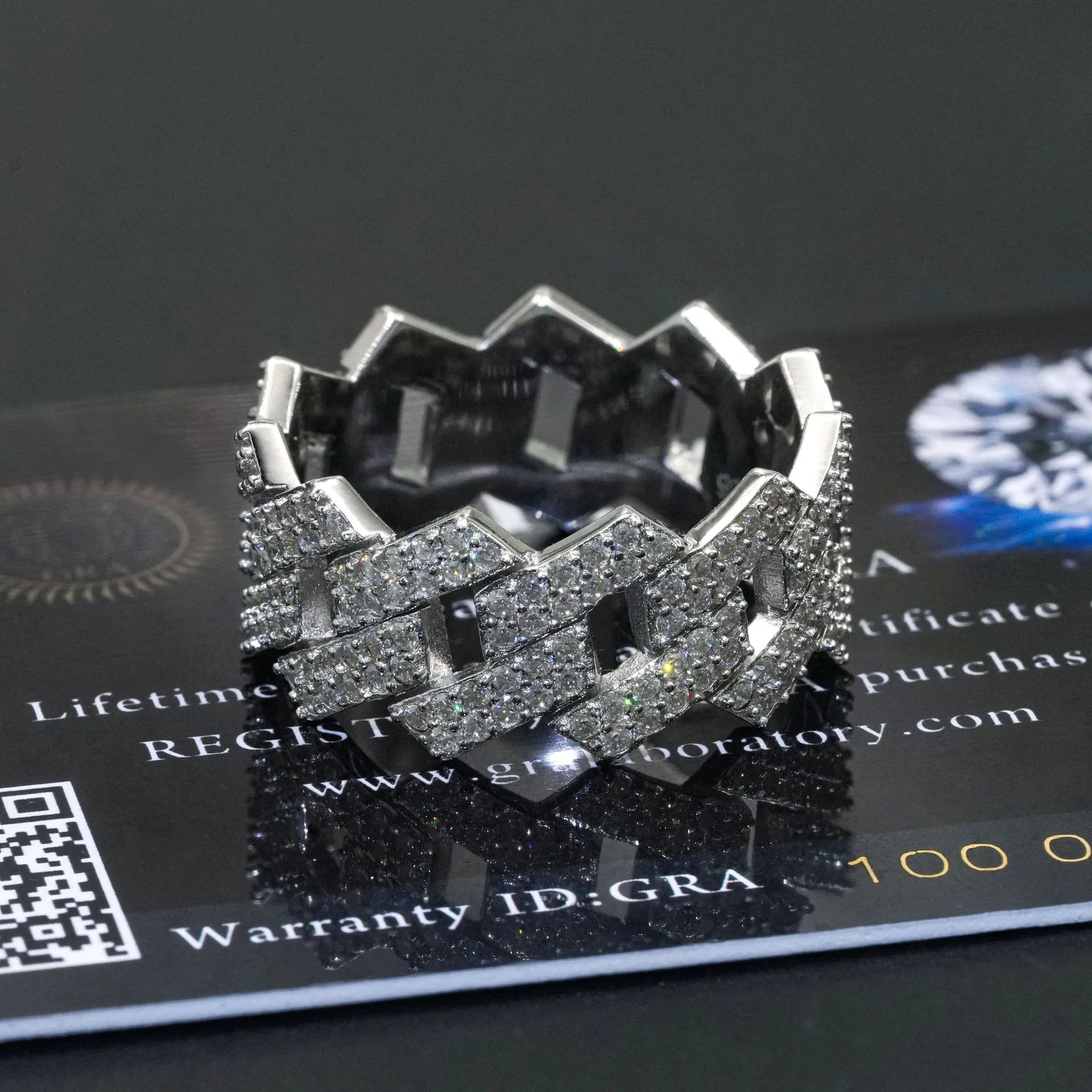 Moissanite Cuban Ring