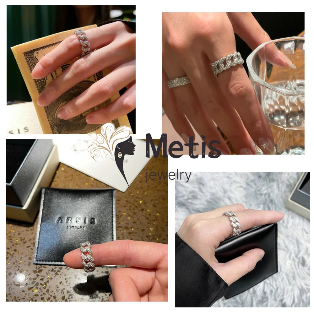 Moissanite Cuban Ring
