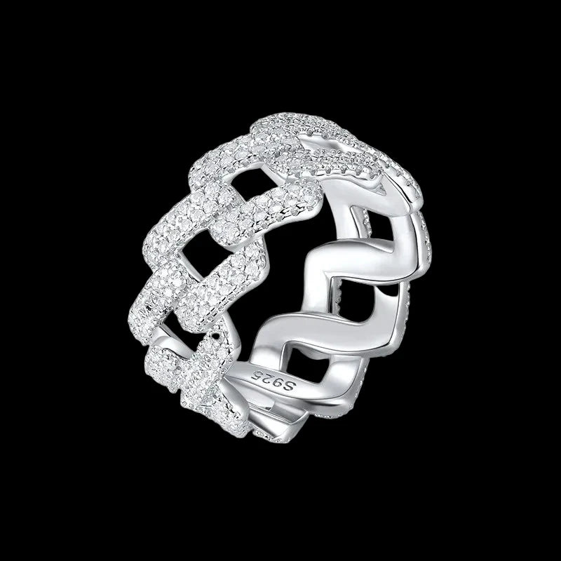Moissanite Cuban Ring
