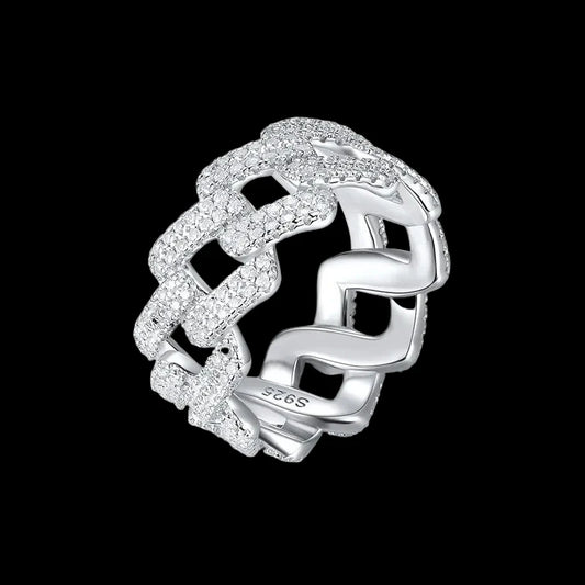Moissanite Cuban Ring